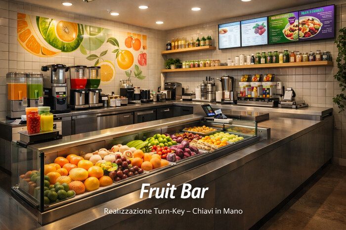 Visual illustrativo Turn-Key: Fruit Bar (non foto verificata del locale)