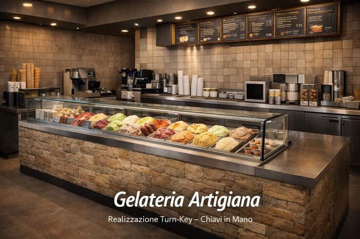 Visual illustrativo Turn-Key: Gelateria Artigiana (non foto verificata del locale)