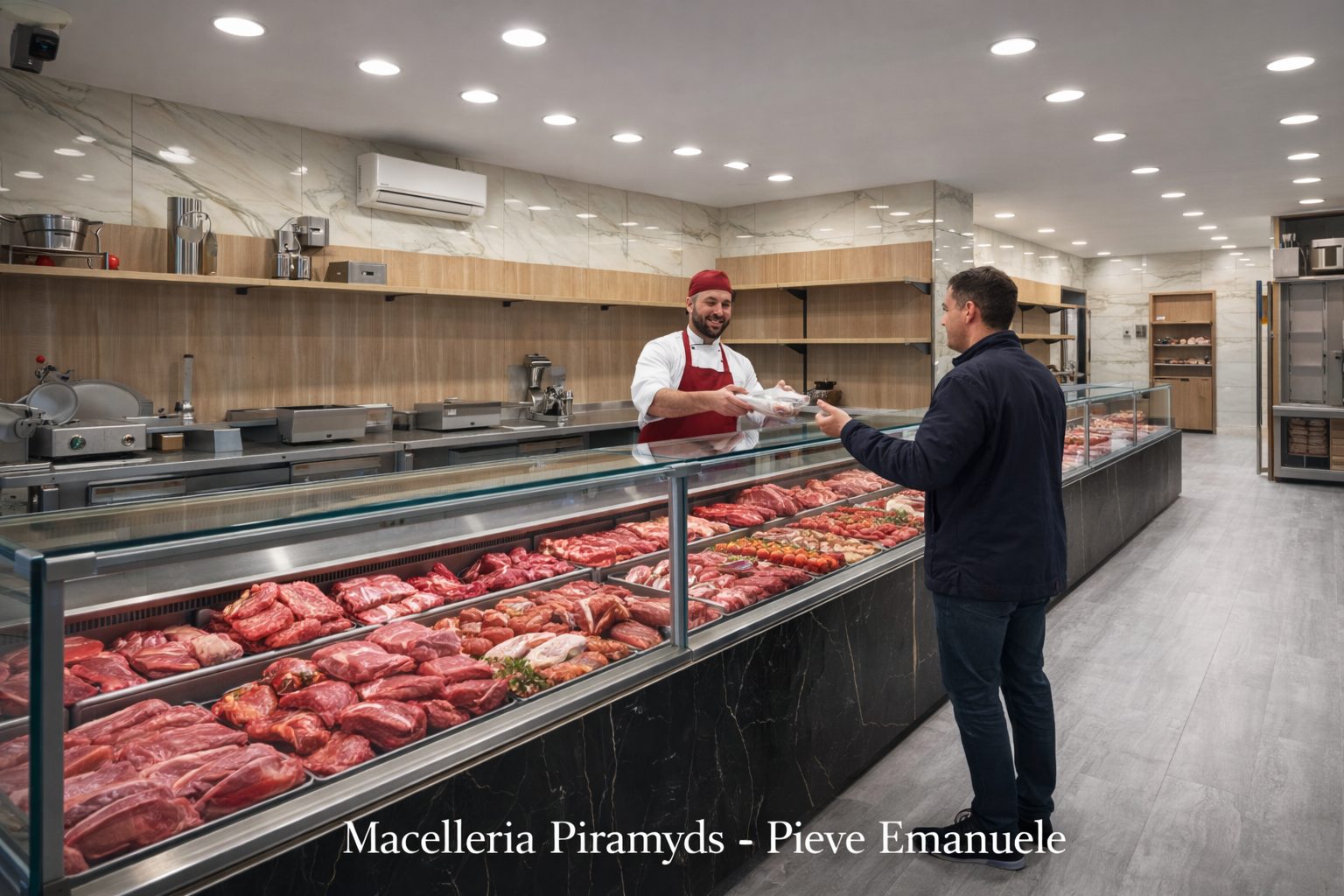 Visual illustrativo Turn-Key: Macelleria Piramyds a Pieve Emanuele (non foto verificata del locale)